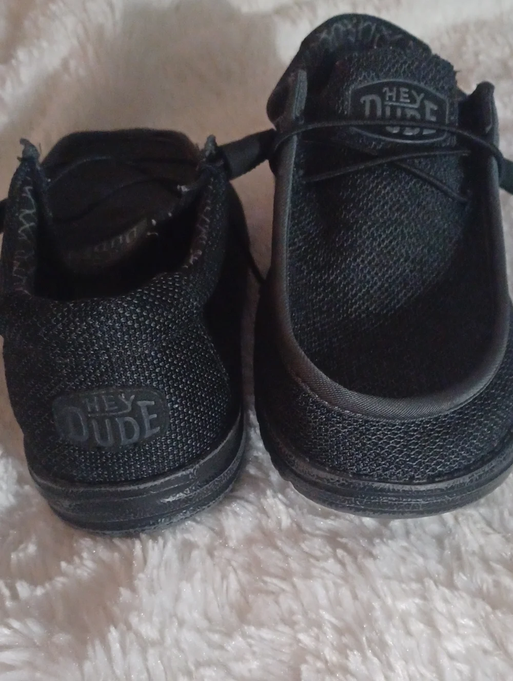 Men Hey Dudes Black Sz 10 Wally Sox